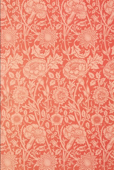 「ピンクとローズ」の壁紙デザイン、1891 作： William Morris